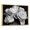 Designart - Bunch of Roses Black and White - Floral Art Framed Canvas Print